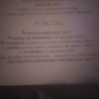 Menu at A Bruxa Gastropub in Sao Luiz Do Paraitingha