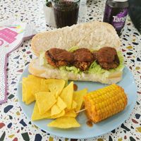 Meatball sub at Sin Carne Cantina in Matlock