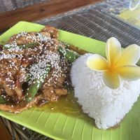 Sesame chicken   at Buddha Cafe in Samosir