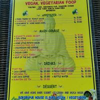 Menu at Buddha Cafe in Samosir