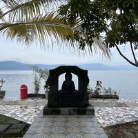 Garden view😍  at Buddha Cafe in Samosir