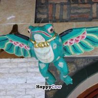 Happy frog at Buddha Cafe in Samosir