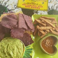 Guacamole & Tempeh Sate at Buddha Cafe in Samosir