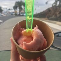 Delicious! 4 flavours to choose from  at Heladería Helathlon in Lanzarote