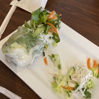 This was a vegetable spring wrap sorry I already ate some of it￼ at Le's Kitchen in Danbury