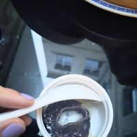 Blueberry dumplings (amazing!) at Dim Sum Spot - Letná in Prague