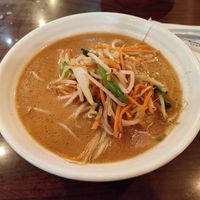 Vegan red ramen at Hachioji Ramen in Los Angeles