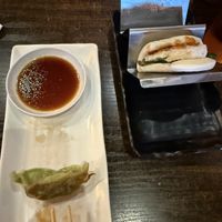 Vegan gyozas and tofu buns. Both delicious. Sorry we had almost eaten everything before I remembered to take a picturee  at Hachioji Ramen in Los Angeles