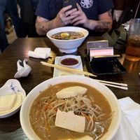 Vegan red ramen with added tofu. Very very good.  at Hachioji Ramen in Los Angeles