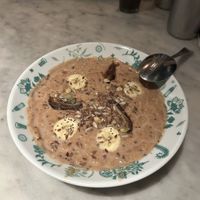 date and banana porridgee  at Dishoom in East London