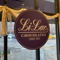 Sign at Li-Lac Chocolates - Greenwich Ave in New York City