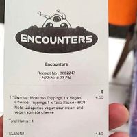 Receipt-cheap!  at Encounters in Divernon