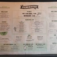 Menu (March 2020) at Pieminister in Exeter