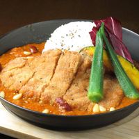 Vegan katsumeshi at Izakaya.Gonta in Himeji