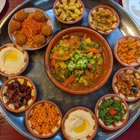 Vegan sharing plate with Tajine 1. at Baraka in Berlin