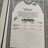 Menu  at Baraka in Berlin