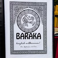 Menu page at Baraka at Baraka in Berlin