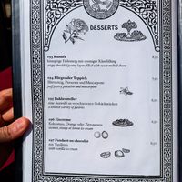 Menu page at Baraka at Baraka in Berlin