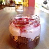 Canned Deserts with plant based milk at Terradan Pub in Ankara