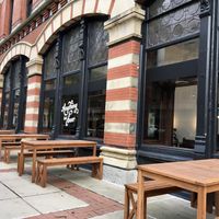Outdoor seating  at Anything But Beer in Syracuse