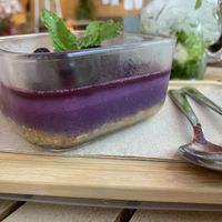 Blueberry cheesecake vegan   at Good Vibes in Gran Canaria