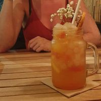 White sangria at Good Vibes in Gran Canaria