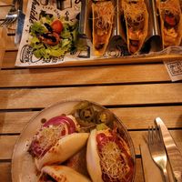 Vegane Panbao und vegane crispy Tacos  at Good Vibes in Gran Canaria