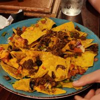 Vegan nachos, half consumed! Lol at 2312 Garrett in Drexel Hill