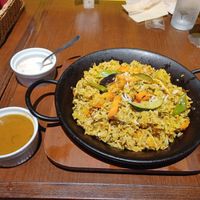 VEGAN biryani!! Comes with 2 delicious sauces!! at Ponte Rosso in Nara