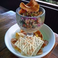 Ceviche de champiñones at Albedrío in Tegucigalpa