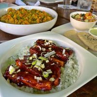 Tofu ribs + paella  at Albedrío in Tegucigalpa