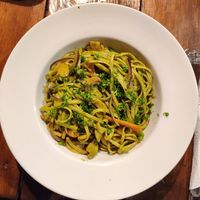 Pasta al pesto at Albedrío in Tegucigalpa