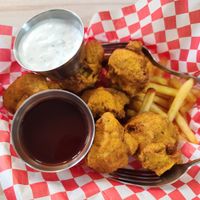 Fried lion mane mushrooms at Kiez - Vegan Butcher Cafe & Bistro in Hanoi