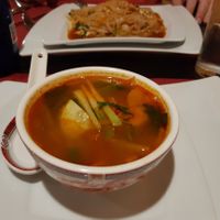 Menu of the day / lunch / 1st course / Tom Yam Vegetarian Soup at Phuket Thai in Madrid