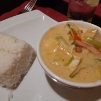 Menu of the day / lunch / 1st course / Vegetarian Tofu Red Curry  at Phuket Thai in Madrid
