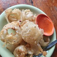 Fried onions for 50 baht at Tum Restaurant in Koh Phayam