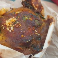 Pumpkin, tomato, basil & almond feta savoury muffin at Monk Bodhi Dharma in Balaclava