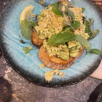 Avo toast with cashew feta  at Monk Bodhi Dharma in Balaclava