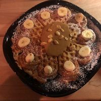 Vegan waffle with peanut butter and banana   at 401 - Waffeln & Co in Jena