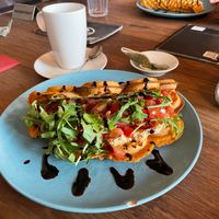 Savoury waffle bruschetta style at 401 - Waffeln & Co in Jena