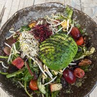The avocado supergreens salad at Honest Greens in Lisbon