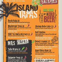 Tapas menu at Tabooshh in Willemstad