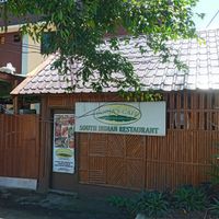 Outside Pooja's cafe at Pooja's Cafe in Legazpi City