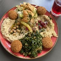 Vegetarian mezze and roomana lemonade   at Bakchich in Liverpool