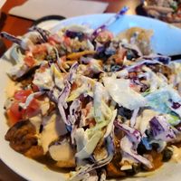 These nachos looked much better before I tore into it. at Nom Eats with Seats in Reno