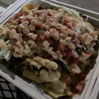 Nachos with jackfruit at Nom Eats with Seats in Reno
