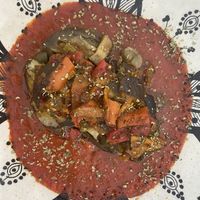 Eggplant moussaka   at El Cortijo in Zahara De La Sierra