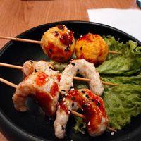 Gambas veganas y bolas de gambas veganas at Cantine De Lotus in Paris