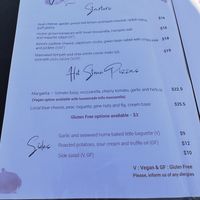 Menu  at The Views Vegetarian Restaurant in Kaiteriteri