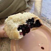 Filled with blueberries   at Slodko i Czule in Krakow